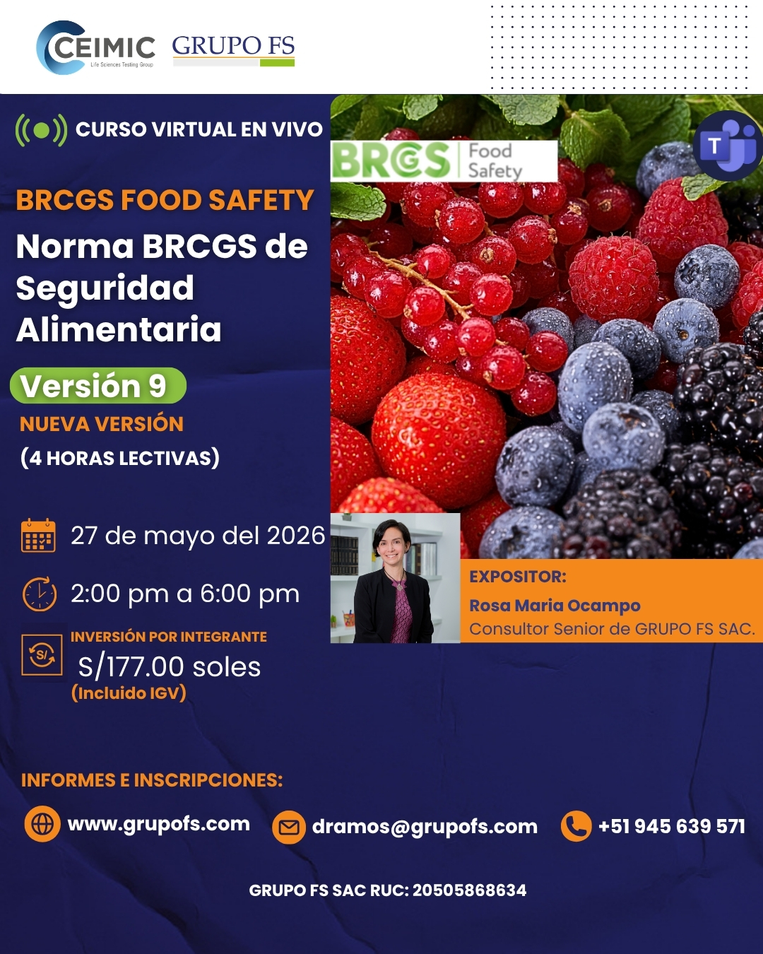 NORMA BRCGS DE  SEGURIDAD ALIMENTARIA V9